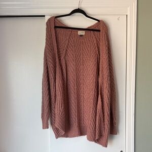 Universal Thread Dusty Rose Textured Knit Cardigan – Women’s Size L